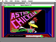 Space Quest III: The Pirates of Pestulon for Macintosh - The Astro Chicken title screen.