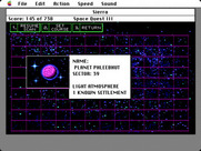 Space Quest III: The Pirates of Pestulon for Macintosh - Navigation system.