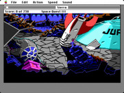 Space Quest III: The Pirates of Pestulon for Macintosh - Exploring the area...
