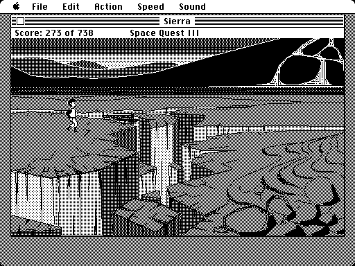 Space Quest III: The Pirates of Pestulon Macintosh Screenshot: Hmm, looks like a dead end.