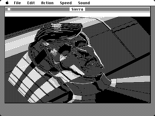Space Quest III: The Pirates of Pestulon Macintosh Screenshot: Roger in hibernation.