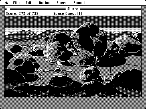 Space Quest III: The Pirates of Pestulon Macintosh Screenshot: Who are these characters?