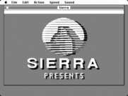 Space Quest III: The Pirates of Pestulon for Macintosh - Sierra logo screen.