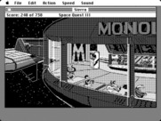 Space Quest III: The Pirates of Pestulon for Macintosh - Eating some food...
