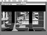 Space Quest III: The Pirates of Pestulon for Macintosh - Driving the grabber.