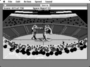Space Quest III: The Pirates of Pestulon for Macintosh - The giant robot battle!