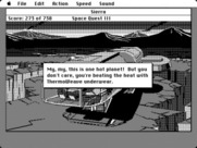Space Quest III: The Pirates of Pestulon for Macintosh - Arrived on Ortega.