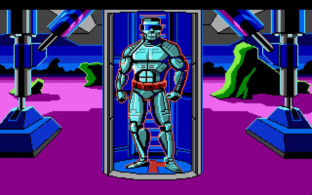 Space Quest III: The Pirates of Pestulon Atari ST Screenshot: Arnoid the Annihilator has arrived as well!
