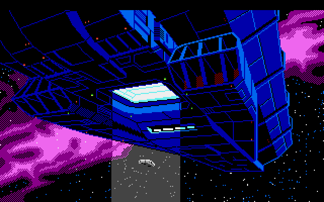 Space Quest III: The Pirates of Pestulon Atari ST Screenshot: The escape pod is caught!
