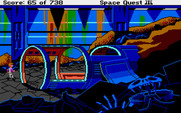 Space Quest III: The Pirates of Pestulon for Atari ST - Hmm, anything down this tunnel?