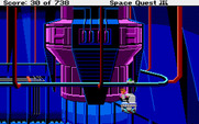 Space Quest III: The Pirates of Pestulon for Atari ST - The grabber helps you move some heavy stuff around.