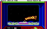 Space Quest III: The Pirates of Pestulon for Atari ST - Playing the Astro Chicken game.