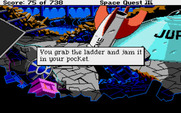 Space Quest III: The Pirates of Pestulon for Atari ST - Somehow I fit a ladder in my pocket...ouch!