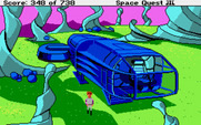 Space Quest III: The Pirates of Pestulon for Atari ST - Landing on Pestulon successful!