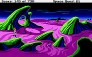 Space Quest III: The Pirates of Pestulon for Atari ST - Exploring a mostly desolate planet.