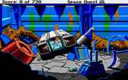 Space Quest III: The Pirates of Pestulon for Atari ST - Game start.