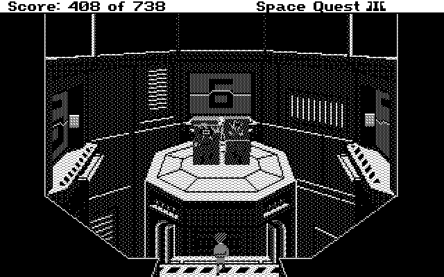 Space Quest III: The Pirates of Pestulon Atari ST Screenshot: Found the Two Guys encased in jello!