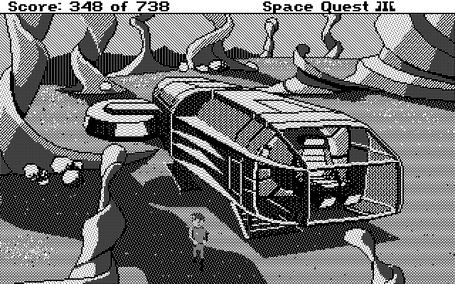Space Quest III: The Pirates of Pestulon Atari ST Screenshot: Landed on Pestulon...
