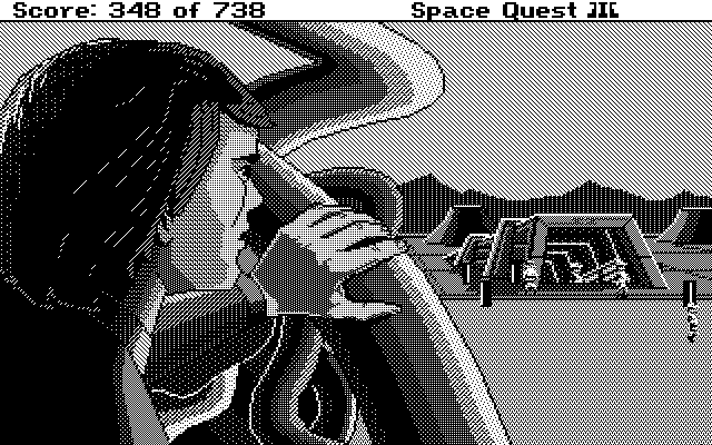 Space Quest III: The Pirates of Pestulon Atari ST Screenshot: The entrance to ScumSoft.