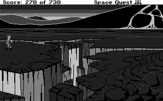 Space Quest III: The Pirates of Pestulon Atari ST Screenshot: Looks like a dead end...