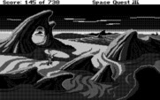 Space Quest III: The Pirates of Pestulon for Atari ST - Exploring this desolate world.