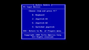 Bubble Bobble for IBM PC/Compatibles - Select input device.