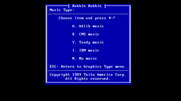 Bubble Bobble for IBM PC/Compatibles - Sound card selection.