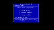 Bubble Bobble for IBM PC/Compatibles - Graphics card selection.