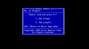 Bubble Bobble for IBM PC/Compatibles - Select one or two player game.