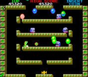 Bubble Bobble for Arcade - Each level has a different layout.