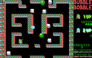 Bubble Bobble for IBM PC/Compatibles - Agh, my dinosaur has been caught by an enemy.
