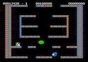 Bubble Bobble for Apple II - Once a creature is trapped you need to pop the bubble.