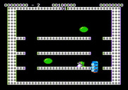 Bubble Bobble for Apple II - The first level.