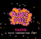 Bubble Bobble for NES / Famicom - Title screen (Japanese version).