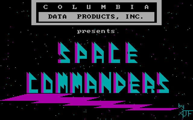 Space Commanders IBM PC/Compatibles Screenshot: Title screen.