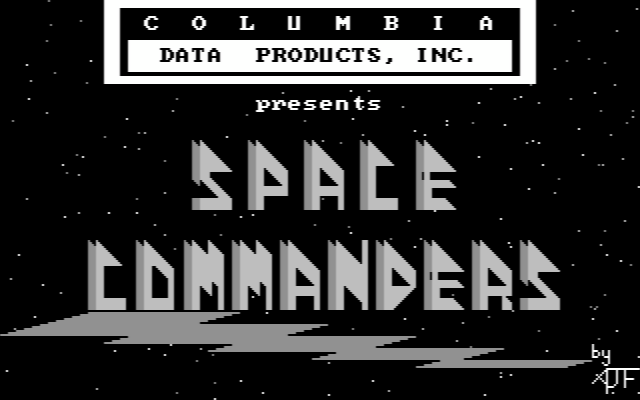 Space Commanders IBM PC/Compatibles Screenshot: Title screen.