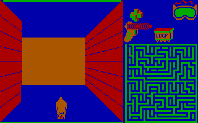 Shultz's Treasure IBM PC/Compatibles Screenshot: A giant rat attacks!