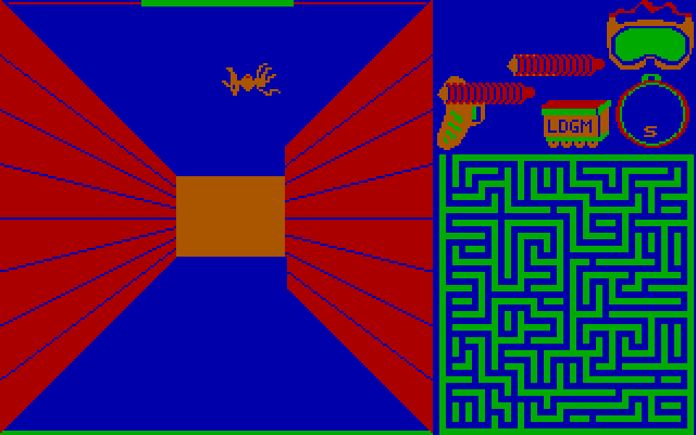 Shultz's Treasure IBM PC/Compatibles Screenshot: What dangers lurk ahead?