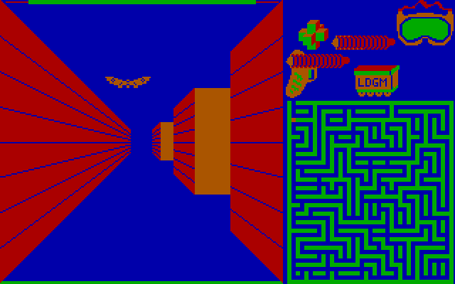 Shultz's Treasure IBM PC/Compatibles Screenshot: Wandering some hallways...