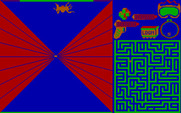 Shultz's Treasure for IBM PC/Compatibles - Watch out for creatures above!