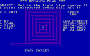 Amazing Maze for IBM PC/Compatibles - Beginning the easy target maze.