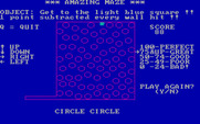 Amazing Maze for IBM PC/Compatibles - Completed a circular maze; play again?