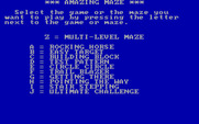 Amazing Maze for IBM PC/Compatibles - Select which maze you would like to attempt.