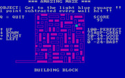 Amazing Maze for IBM PC/Compatibles - The building block maze.
