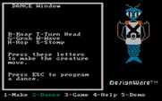 Creature Creator for IBM PC/Compatibles - Dance instructions.