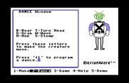 Creature Creator for Commodore 64 - Dance instructions.