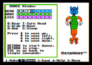Creature Creator for Apple II - Creatures can be programmed to dance too.