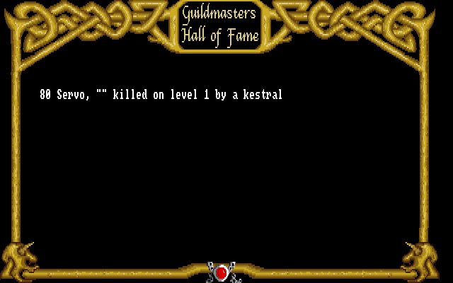 Rogue Amiga Screenshot: Killed by a kestral this time...