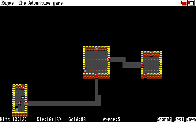 Rogue Amiga Screenshot: Exploring the dungeon...