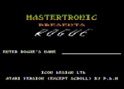 Rogue for Atari 8-bit - Title screen.